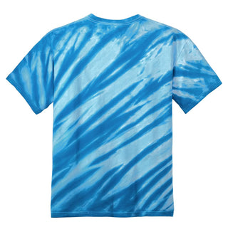 Port & Company Tiger Stripe Tie-Dye Tee (Royal)