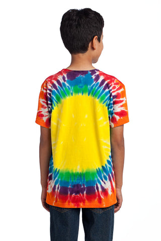 Port & Company Youth Window Tie-Dye Tee (Rainbow)