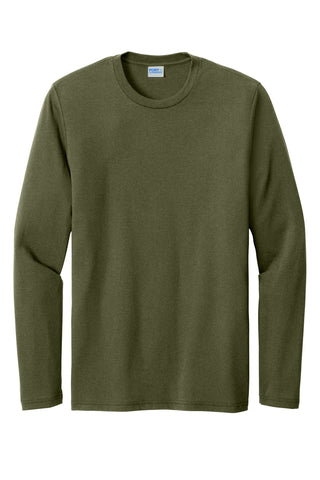 Port & Company Tri-Blend Long Sleeve Tee (Military Green Heather)