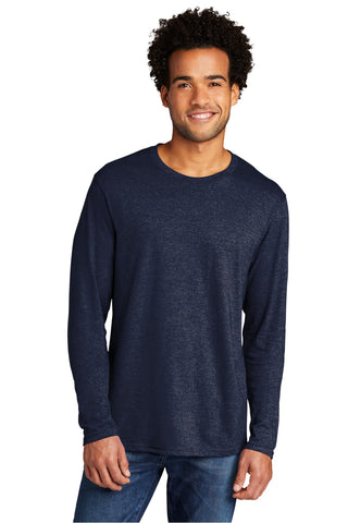 Port & Company Tri-Blend Long Sleeve Tee (Team Navy Heather)