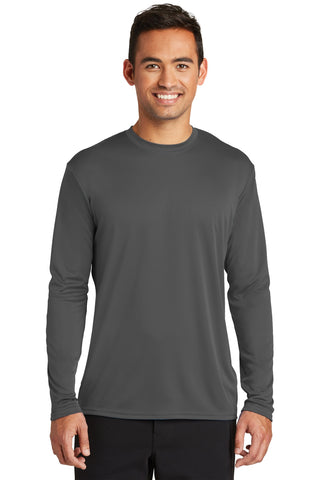 Port & Company Long Sleeve Performance Tee (Charcoal)