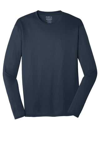 Port & Company Long Sleeve Performance Tee (Deep Navy)