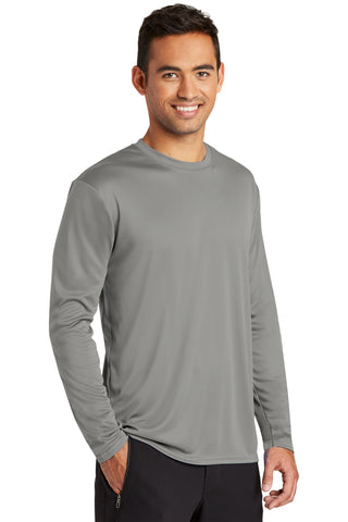 Port & Company Long Sleeve Performance Tee (Grey Concrete)