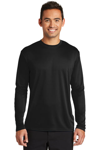 Port & Company Long Sleeve Performance Tee (Jet Black)