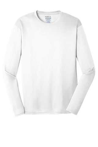 Port & Company Long Sleeve Performance Tee (White)