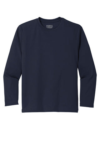 Port & Company Youth Long Sleeve Performance Tee (Deep Navy)