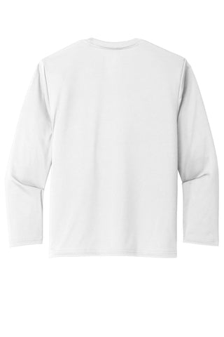 Port & Company Youth Long Sleeve Performance Tee (White)