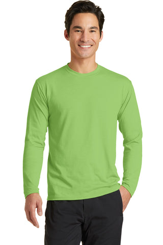 Port & Company Long Sleeve Performance Blend Tee (Lime)