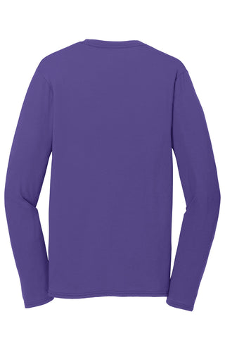 Port & Company Long Sleeve Performance Blend Tee (Purple)