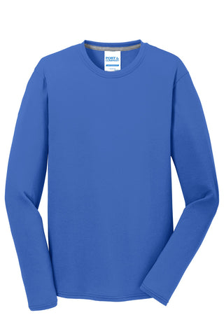 Port & Company Long Sleeve Performance Blend Tee (True Royal)