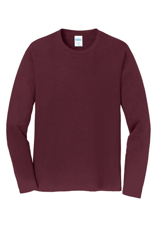 Port & Company Long Sleeve Fan Favorite Tee (Athletic Maroon)