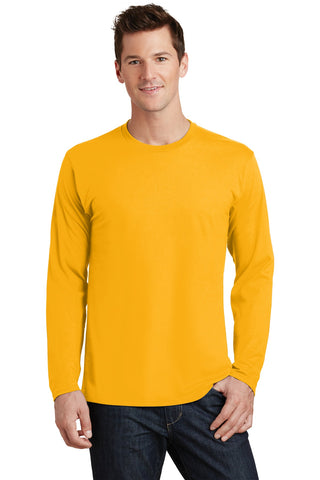 Port & Company Long Sleeve Fan Favorite Tee (Bright Gold)