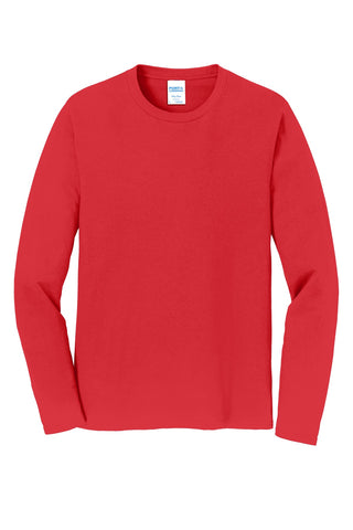 Port & Company Long Sleeve Fan Favorite Tee (Bright Red)