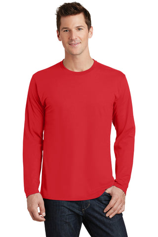 Port & Company Long Sleeve Fan Favorite Tee (Bright Red)