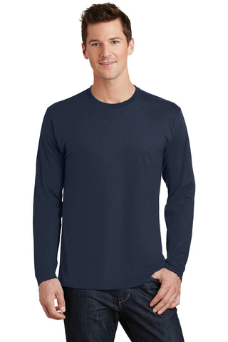 Port & Company Long Sleeve Fan Favorite Tee (Deep Navy)