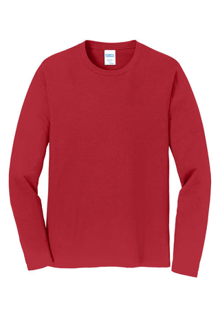 Port & Company Long Sleeve Fan Favorite Tee (Team Cardinal)