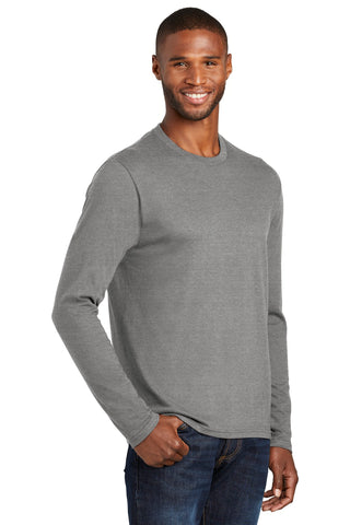 Port & Company Long Sleeve Fan Favorite Blend Tee (Graphite Heather)