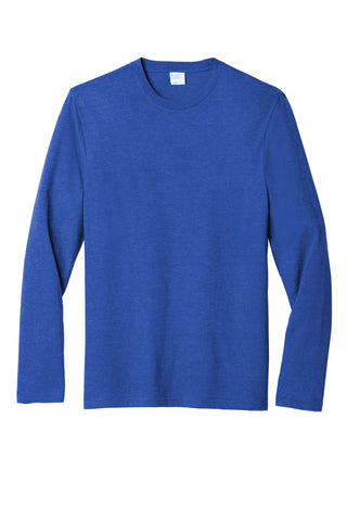 Port & Company Long Sleeve Fan Favorite Blend Tee (True Royal Heather)