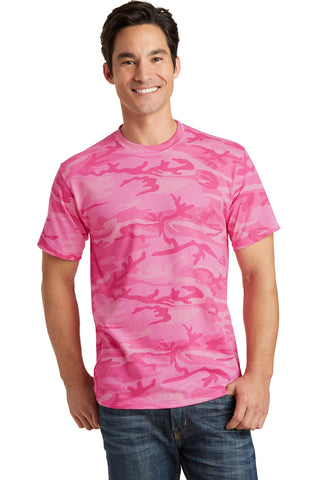 Port & Company Core Cotton Camo Tee (Pink Camo)