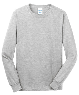 Port & Company Long Sleeve Core Cotton Tee (Ash)