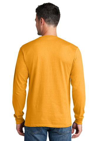 Port & Company Long Sleeve Core Cotton Tee (Gold)