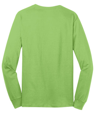 Port & Company Long Sleeve Core Cotton Tee (Lime)