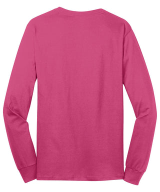 Port & Company Long Sleeve Core Cotton Tee (Sangria)