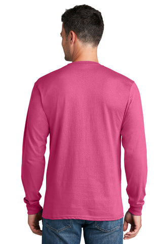 Port & Company Long Sleeve Core Cotton Tee (Sangria)