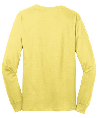 Port & Company Long Sleeve Core Cotton Tee (Yellow)