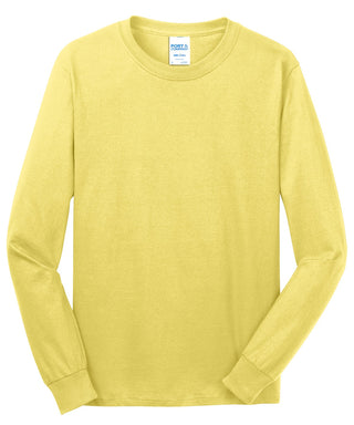 Port & Company Long Sleeve Core Cotton Tee (Yellow)