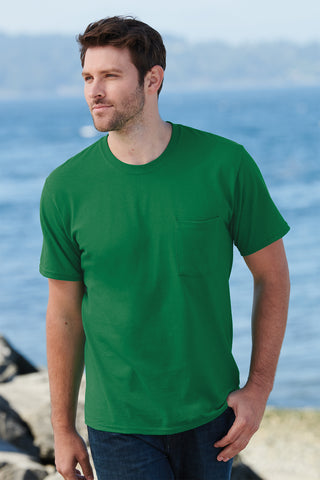 Port & Company Core Cotton Pocket Tee (Ash)