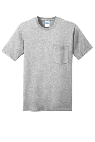 Port & Company Core Cotton Pocket Tee (Ash)