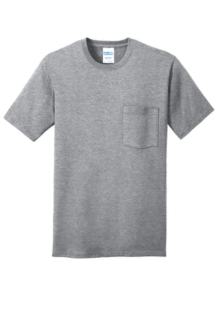 Port & Company Core Cotton Pocket Tee (Athletic Heather)