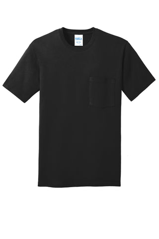 Port & Company Core Cotton Pocket Tee (Jet Black)