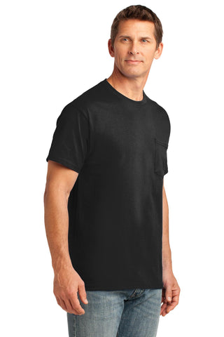 Port & Company Core Cotton Pocket Tee (Jet Black)