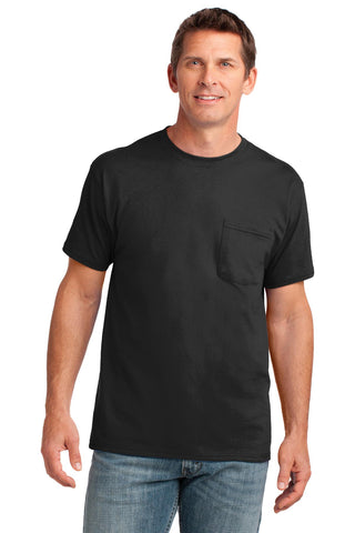 Port & Company Core Cotton Pocket Tee (Jet Black)