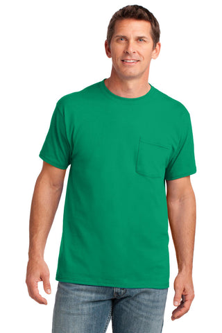 Port & Company Core Cotton Pocket Tee (Kelly)