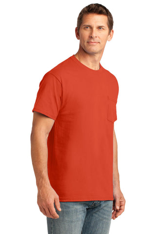 Port & Company Core Cotton Pocket Tee (Orange)