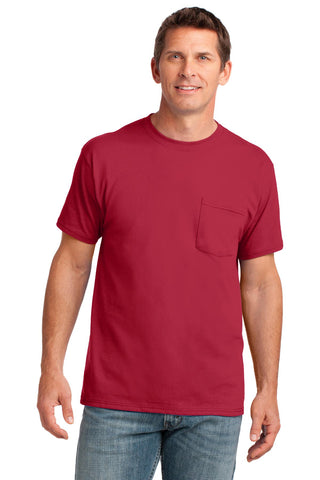 Port & Company Core Cotton Pocket Tee (Red)