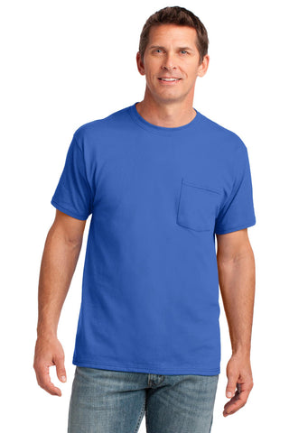 Port & Company Core Cotton Pocket Tee (Royal)