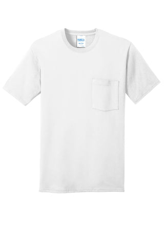 Port & Company Core Cotton Pocket Tee (White)