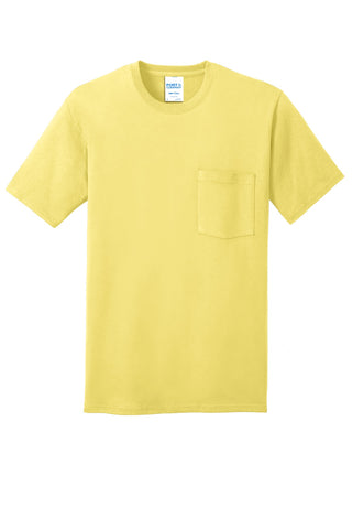 Port & Company Core Cotton Pocket Tee (Yellow)