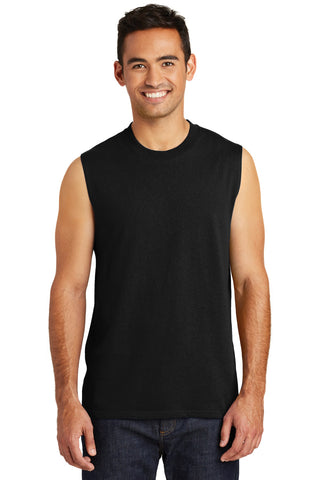 Port & Company Core Cotton Sleeveless Tee (Jet Black)