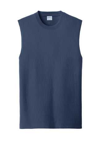 Port & Company Core Cotton Sleeveless Tee (Navy)