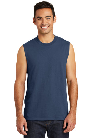 Port & Company Core Cotton Sleeveless Tee (Navy)