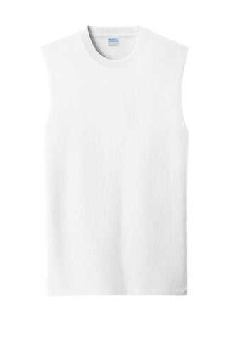 Port & Company Core Cotton Sleeveless Tee (White)