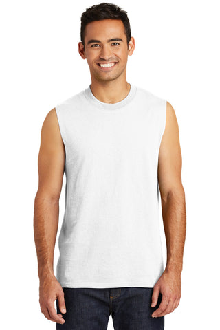 Port & Company Core Cotton Sleeveless Tee (White)