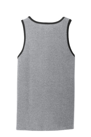 Port & Company Core Cotton Tank Top (Athletic Heather/ Jet Black)