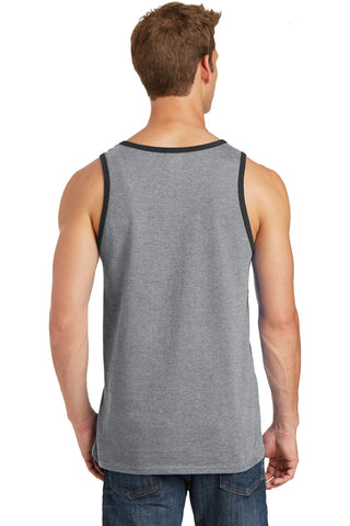 Port & Company Core Cotton Tank Top (Athletic Heather/ Jet Black)