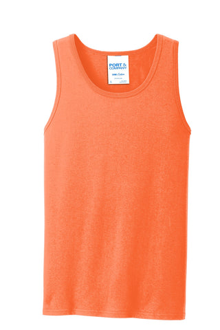 Port & Company Core Cotton Tank Top (Neon Orange)